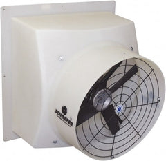 Schaefer Ventilation Equipment - 24" Blade, Direct Drive, 1/2 hp, 5,300 CFM, TEAO Exhaust Fan - 29-1/2" Opening Height x 29" Opening Width, 4.8/2.4 Amp, 115/230 Volt, 1 Speed, Single Phase - Exact Tooling