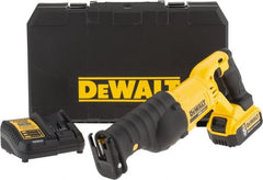 DeWALT - 20V, 0 to 3,000 SPM, Cordless Reciprocating Saw - 1-1/8" Stroke Length, 19-1/4" Saw Length, 1 Lithium-Ion Battery Included - Exact Tooling