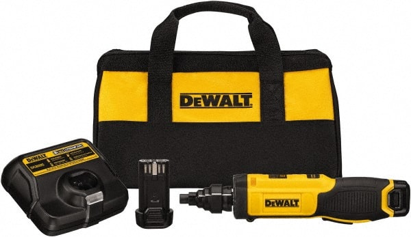 DeWALT - 8 Volts, Lithium-Ion Battery, Inline Cordless Screwdriver - 430 RPM, 40 Inch/Lbs. Torque - Exact Tooling