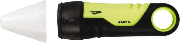 Princeton Tec - White LED Bulb, 100 Lumens, Industrial/Tactical Flashlight - Neon Yellow Plastic Body, 2 AAA Alkaline Batteries Included - Exact Tooling