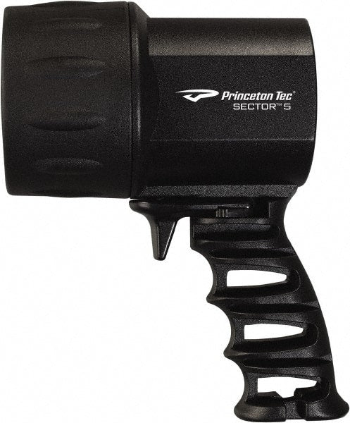 Princeton Tec - White LED Bulb, 550 Lumens, Spotlight/Lantern Flashlight - Black Plastic Body, 4 C Alkaline Batteries Included - Exact Tooling