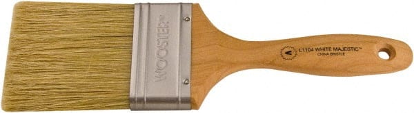 Wooster Brush - 2-1/2" Flat Hog Varnish Brush - 3-3/16" Bristle Length, 6-1/2" Maple Beavertail Handle - Exact Tooling