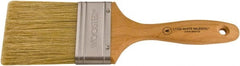 Wooster Brush - 2-1/2" Flat Hog Varnish Brush - 3-3/16" Bristle Length, 6-1/2" Maple Beavertail Handle - Exact Tooling