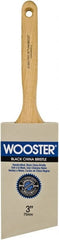 Wooster Brush - 3" Angled Hog Sash Brush - 2-15/16" Bristle Length, 7-7/8" Maple Fluted Handle - Exact Tooling