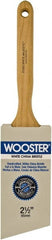 Wooster Brush - 2-1/2" Angled Hog Sash Brush - 3-3/16" Bristle Length, 7-7/8" Maple Fluted Handle - Exact Tooling