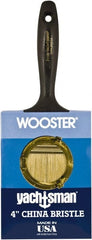 Wooster Brush - 4" Flat Hog Wall Brush - 3-3/16" Bristle Length, 6-1/4" Plastic Beavertail Handle - Exact Tooling