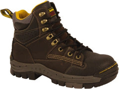 Dr. Martens - Men's Size 7 Medium Width Composite Work Boot - Brown, Leather Upper, Rubber Outsole, 7" High, Non-Slip, Waterproof - Exact Tooling