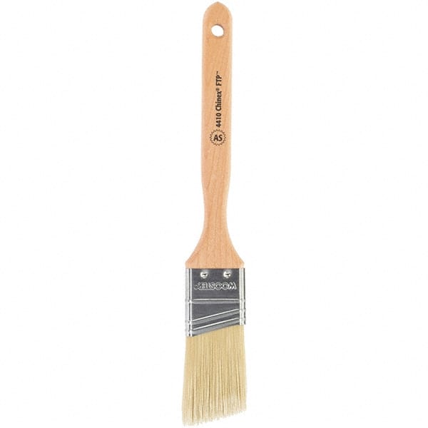 Wooster Brush - 1-1/2" Angled Synthetic Sash Brush - 2-7/16" Bristle Length, 7-7/8" Maple Fluted Handle - Exact Tooling