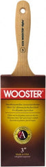 Wooster Brush - 3" Oval Synthetic Varnish Brush - 3-7/16" Bristle Length, 6-1/4" Maple Beavertail Handle - Exact Tooling