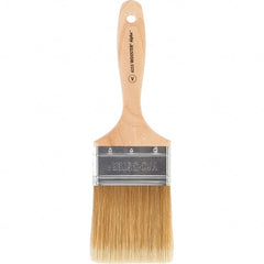 Wooster Brush - 3" Flat Synthetic Varnish Brush - 3-3/16" Bristle Length, 6-1/2" Maple Beavertail Handle - Exact Tooling