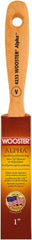 Wooster Brush - 1" Flat Synthetic Varnish Brush - 2-3/16" Bristle Length, 6-1/2" Maple Beavertail Handle - Exact Tooling