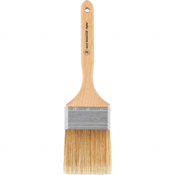 Wooster Brush - 3" Flat Synthetic Sash Brush - 3-3/16" Bristle Length, 7-7/8" Maple Fluted Handle - Exact Tooling