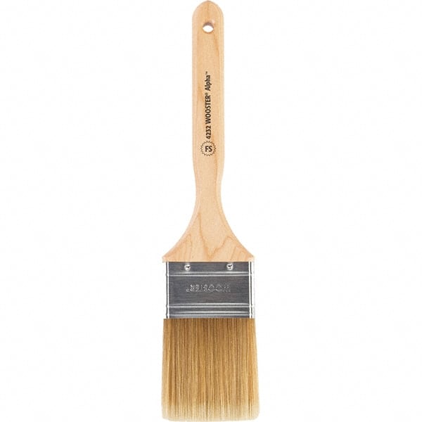 Wooster Brush - 2-1/2" Flat Synthetic Sash Brush - 2-15/16" Bristle Length, 7-7/8" Maple Fluted Handle - Exact Tooling