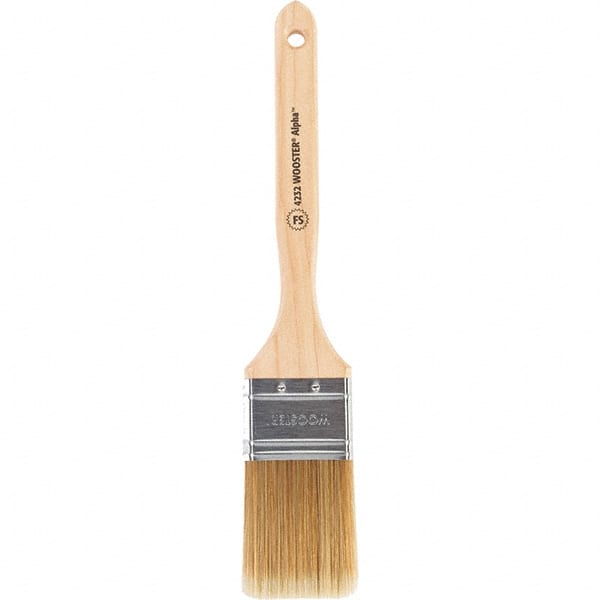 Wooster Brush - 2" Flat Synthetic Sash Brush - 2-11/16" Bristle Length, 7-7/8" Maple Fluted Handle - Exact Tooling