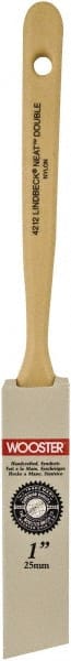 Wooster Brush - 1" Angled Synthetic Sash Brush - 2-3/16" Bristle Length, 7-1/4" Poly Foam Fluted Handle - Exact Tooling