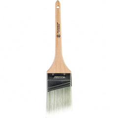 Wooster Brush - 2-1/2" Angled Synthetic Sash Brush - 2-11/16" Bristle Length, 7-1/4" Wood Rattail Handle - Exact Tooling