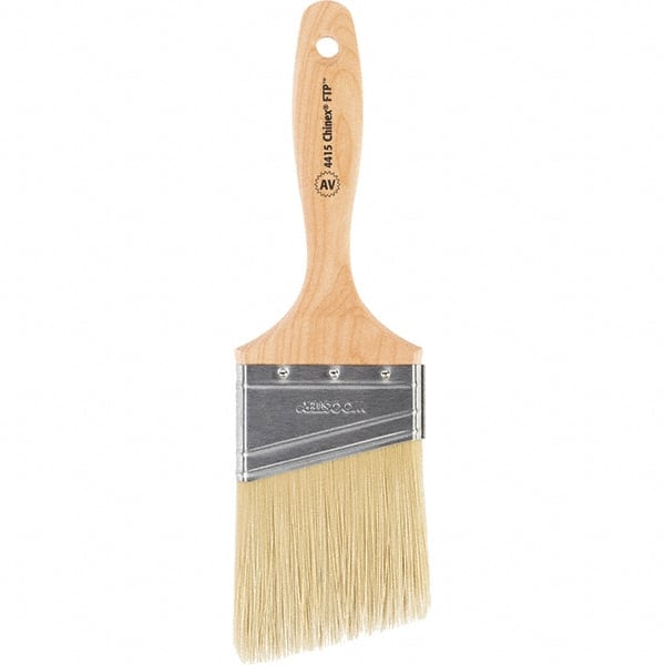 Wooster Brush - 3" Angled Synthetic Varnish Brush - 3-3/16" Bristle Length, 5-7/8" Maple Beavertail Handle - Exact Tooling