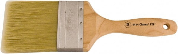 Wooster Brush - 3" Flat Synthetic Wall Brush - 3-7/16" Bristle Length, 6-1/4" Maple Beavertail Handle - Exact Tooling