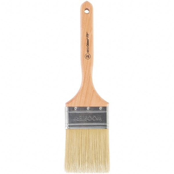Wooster Brush - 3" Flat Synthetic Sash Brush - 3-3/16" Bristle Length, 7-7/8" Maple Fluted Handle - Exact Tooling