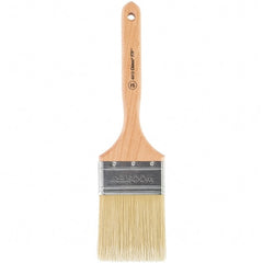 Wooster Brush - 3" Flat Synthetic Sash Brush - 3-3/16" Bristle Length, 7-7/8" Maple Fluted Handle - Exact Tooling