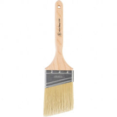 Wooster Brush - 3" Angled Synthetic Sash Brush - 3-3/16" Bristle Length, 7-7/8" Maple Fluted Handle - Exact Tooling