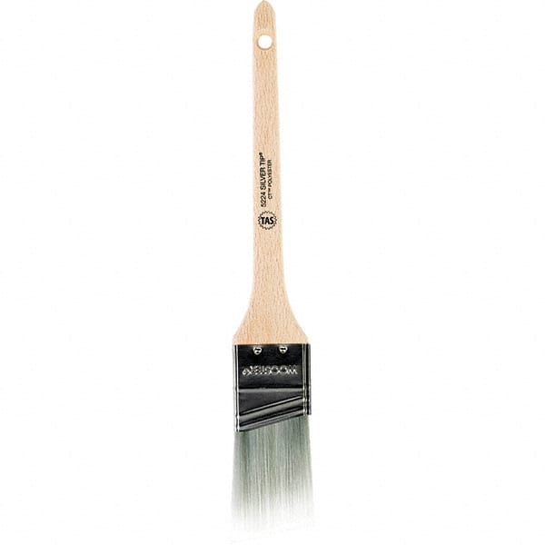 Wooster Brush - 1-1/2" Angled Synthetic Sash Brush - 2-3/16" Bristle Length, 7-1/4" Wood Rattail Handle - Exact Tooling