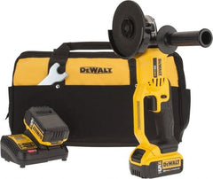 DeWALT - 4-1/2" Wheel Diam, 7,000 RPM, Cordless Angle & Disc Grinder - 5/8" Spindle - Exact Tooling