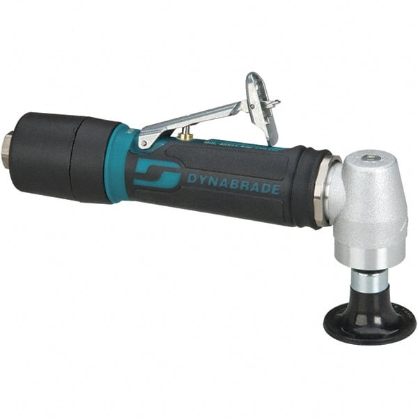 Dynabrade - 2" Max Disc, 15,000 RPM, Pneumatic Handheld Disc Sander - 27 CFM, 1/4" Inlet, 0.4 hp, 90 psi, Includes Wrench & Disc Sander - Exact Tooling