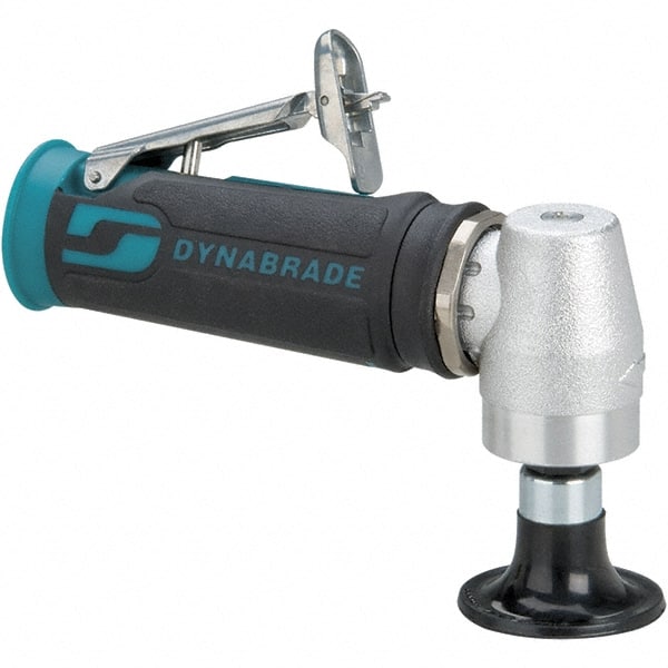 Dynabrade - 2" Max Disc, 15,000 RPM, Pneumatic Handheld Disc Sander - 25 CFM, 1/4" Inlet, 0.4 hp, 90 psi, Includes Wrench & Disc Sander - Exact Tooling