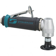 Dynabrade - 2" Max Disc, 15,000 RPM, Pneumatic Handheld Disc Sander - 27 CFM, 1/4" Inlet, 0.4 hp, 90 psi, Includes Wrench & Disc Sander - Exact Tooling