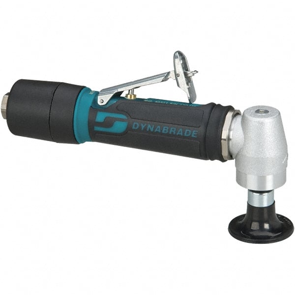 Dynabrade - 2" Max Disc, 20,000 RPM, Pneumatic Handheld Disc Sander - 27 CFM, 1/4" Inlet, 0.4 hp, 90 psi, Includes Wrench & Disc Sander - Exact Tooling