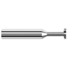 Harvey Tool - 1/2" Cut Diam, 1/16" Cut Width, 1/2" Shank, Staggered-Tooth Woodruff Keyseat Cutter - Exact Tooling