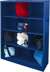 Sandusky Lee - 4 Shelf, Closed Shelving Cubby Cabinet - 46 Inch Wide x 18 Inch Deep x 66 Inch High, Blue - Exact Tooling