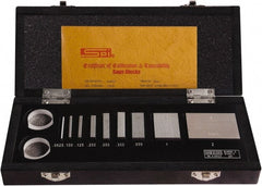SPI - 9 Piece, 1/16 to 2", Grade AS-1, Steel Gage Block Set - Rectangular, 0.000016" Tolerance - Exact Tooling