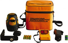 Johnson Level & Tool - 1 Beam 200' (Interior) 300' (Exterior) Max Range Self Leveling Line Laser - Red Beam, 1/8" at 50' Accuracy, 3-3/4" Long x 5-1/8" High, Battery Included - Exact Tooling
