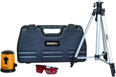 Johnson Level & Tool - 1 Beam 100' (Interior) Max Range Self Leveling Cross Line Laser - Red Beam, 1/4" at 35' Accuracy, 5" Long x 3-1/2" Wide x 4" High, Battery Not Included - Exact Tooling