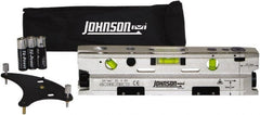 Johnson Level & Tool - 3 Beam 100' (Interior) Max Range Torpedo Laser Level - Red Beam, 1/8" at 50' Accuracy, 3-1/8" Long x 10" Wide x 2-1/4" High, Battery Included - Exact Tooling