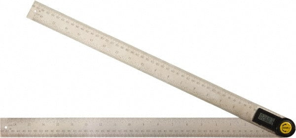 Johnson Level & Tool - 360° Measuring Range, Digital Protractor - 0.10° Resolution, 19 Inch Long Blade, Accuracy Up to 0.30°, CR2032 Lithium Battery Not Included - Exact Tooling