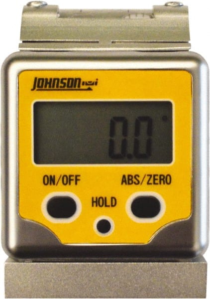 Johnson Level & Tool - (2) 180° Measuring Range, Magnetic Base Digital Protractor - 0.10° Resolution, Accuracy Up to 0.10°, CR2032 Lithium Battery Not Included - Exact Tooling