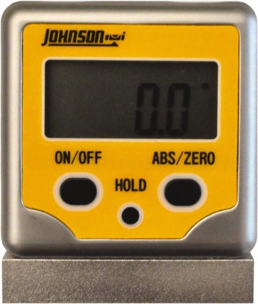 Johnson Level & Tool - (2) 180° Measuring Range, Magnetic Base Digital Protractor - 0.10° Resolution, Accuracy Up to 0.10°, CR2032 Lithium Battery Not Included - Exact Tooling