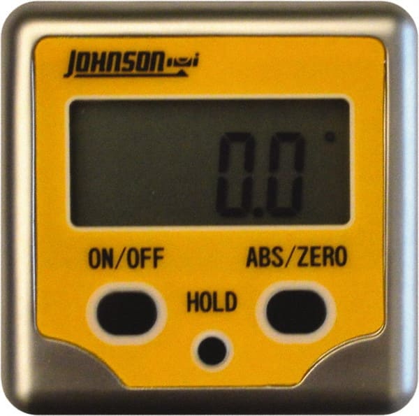 Johnson Level & Tool - (2) 180° Measuring Range, Magnetic Base Digital Protractor - 0.10° Resolution, Accuracy Up to 0.10°, CR2032 Lithium Battery Not Included - Exact Tooling