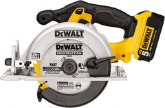 DeWALT - 20 Volt, 6-1/2" Blade, Cordless Circular Saw - 5,000 RPM, 1 Lithium-Ion Battery Included - Exact Tooling