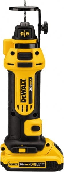 DeWALT - 1/4 and 1/8 Inch Collet, 2,600 RPM, Spiral Saw - 20 Volts, 2 Batteries, Charger Included - Exact Tooling