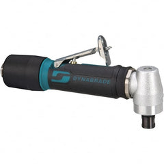 Dynabrade - 1/4" Collet, Angle Handle, Air Angle Die Grinder - 15,000 RPM, Rear Exhaust, 23 CFM, 0.4 hp, 90 psi, 1/4 NPT Inlet - Exact Tooling