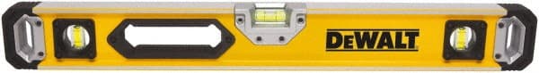 DeWALT - 72" Long 3 Vial Box Beam Level - Aluminum, Yellow - Exact Tooling