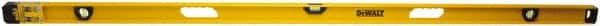 DeWALT - Magnetic 78" Long 3 Vial I-Beam Level - Aluminum, Yellow - Exact Tooling