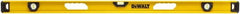 DeWALT - Magnetic 48" Long 3 Vial I-Beam Level - Aluminum, Yellow - Exact Tooling