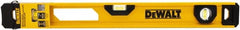 DeWALT - 24" Long 3 Vial I-Beam Level - Aluminum, Yellow - Exact Tooling