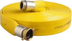 Alliance Hose & Rubber - 4" ID x 4.41 OD, 150 Working psi, Yellow Pliovic Hose, Lays Flat - 50' Long, -10 to 150°F - Exact Tooling