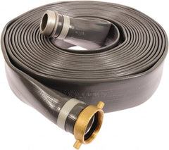 Continental ContiTech - 1-1/2" ID x 1.72 OD, 90 Working psi, Gray Pliovic Hose, Lays Flat - 100' Long, -10 to 150°F - Exact Tooling